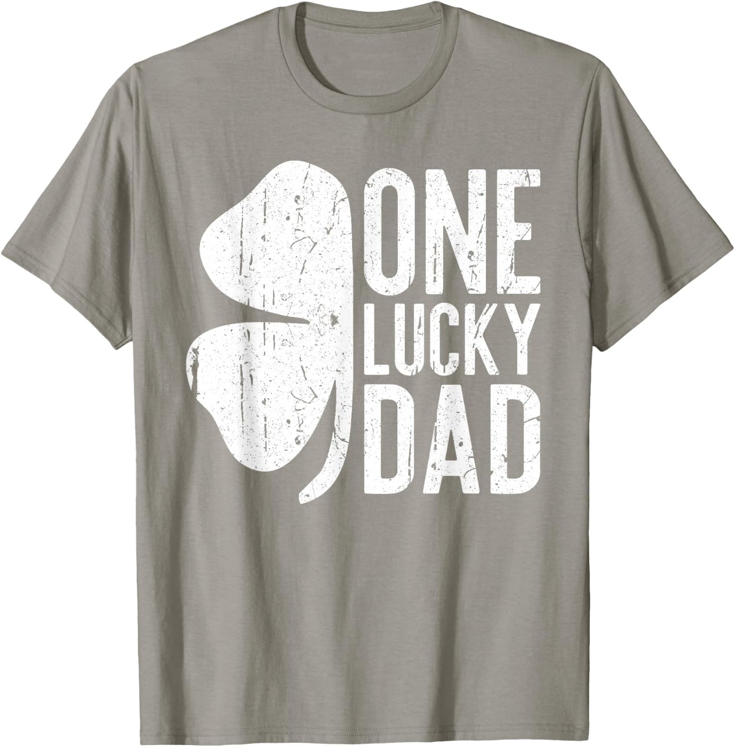 One Lucky Dad Shirt Funny Daddy Men Vintage St Patricks Day T-Shirt - T-Shirt | Sand