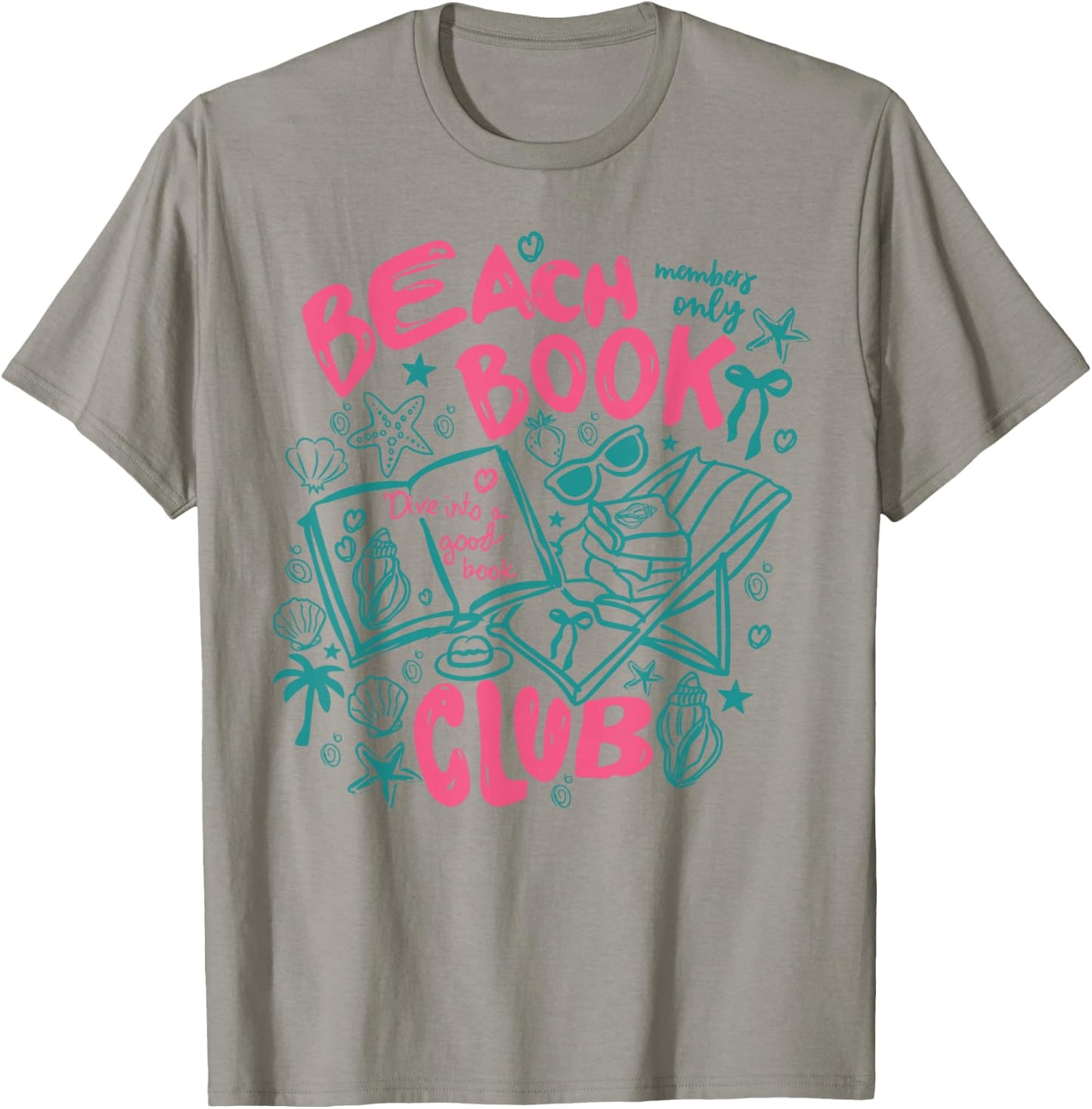 Beach Book Club Trending Book Lover Funny Summer Reading T-Shirt - T-Shirt | Sand