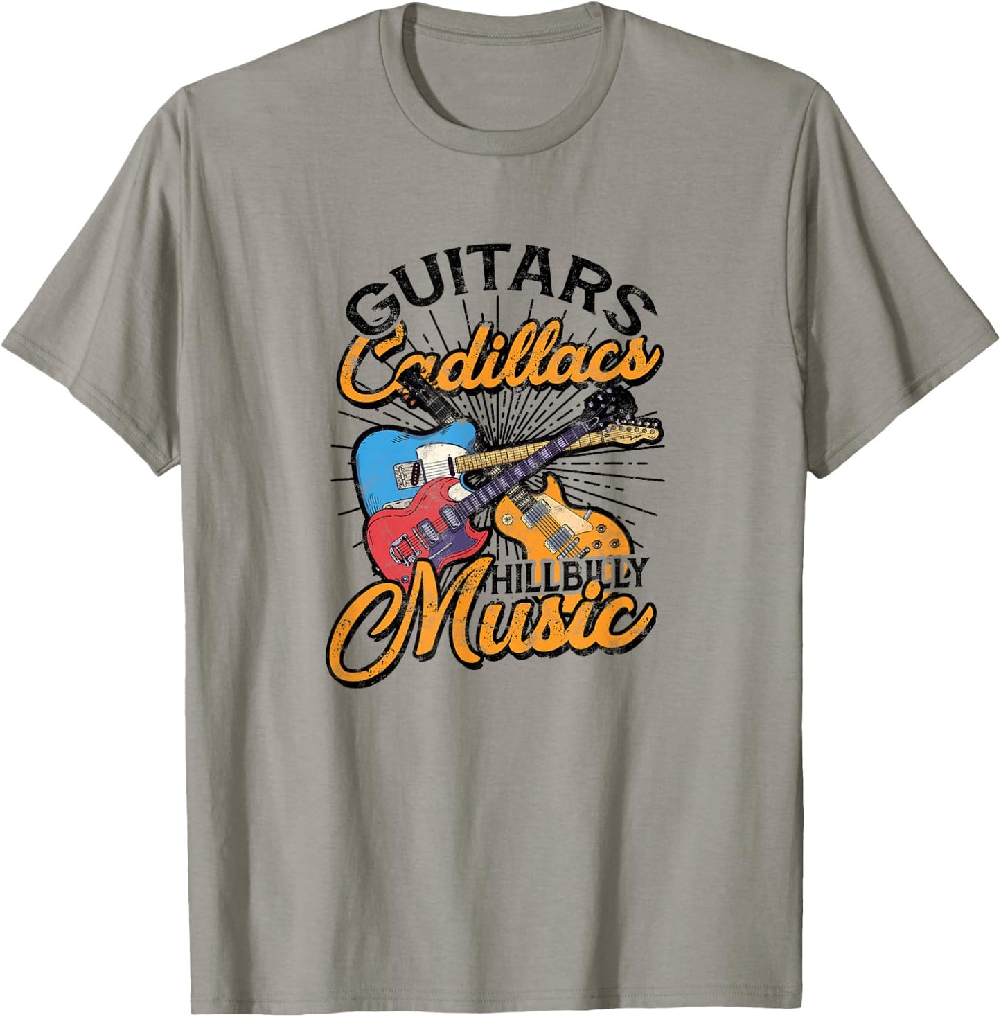 Guitars Cadillacs Hillbilly Music - Lyrics and Songs T-Shirt - T-Shirt | Sand