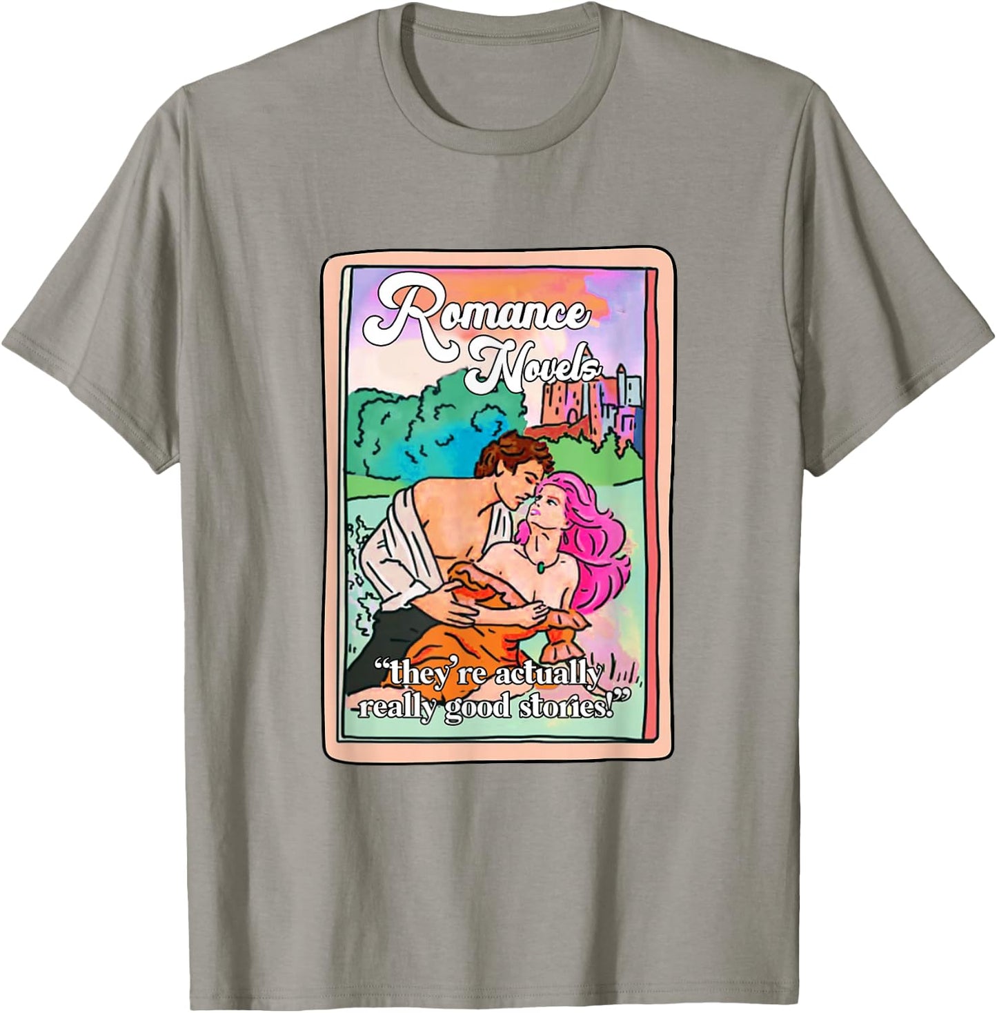 Romance Novels Really Good Stories Tarot Card Book Lover T-Shirt - T-Shirt | Sand