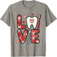 Love Your Smile Dental Heart Design for Oral Care Lovers T-Shirt - T-Shirt | Sand