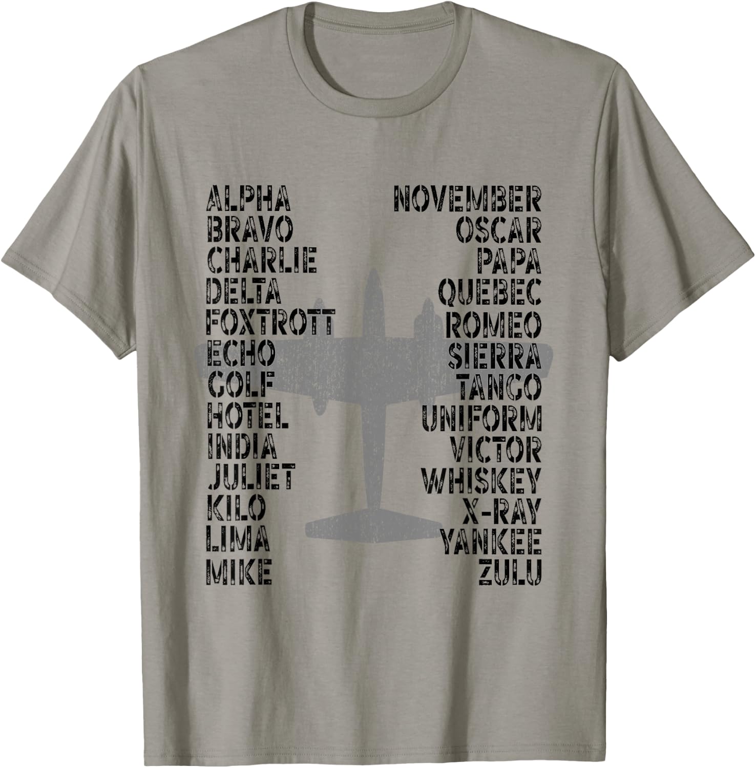Phonetic Alphabet Airplane Pilot Flying Aviation Plane T-Shirt - T-Shirt | Sand