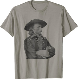 War Is Hell Store Men's George Armstrong Custer Military History , Grey, Small, Short Sleeve T-Shirt - T-Shirt | Sand