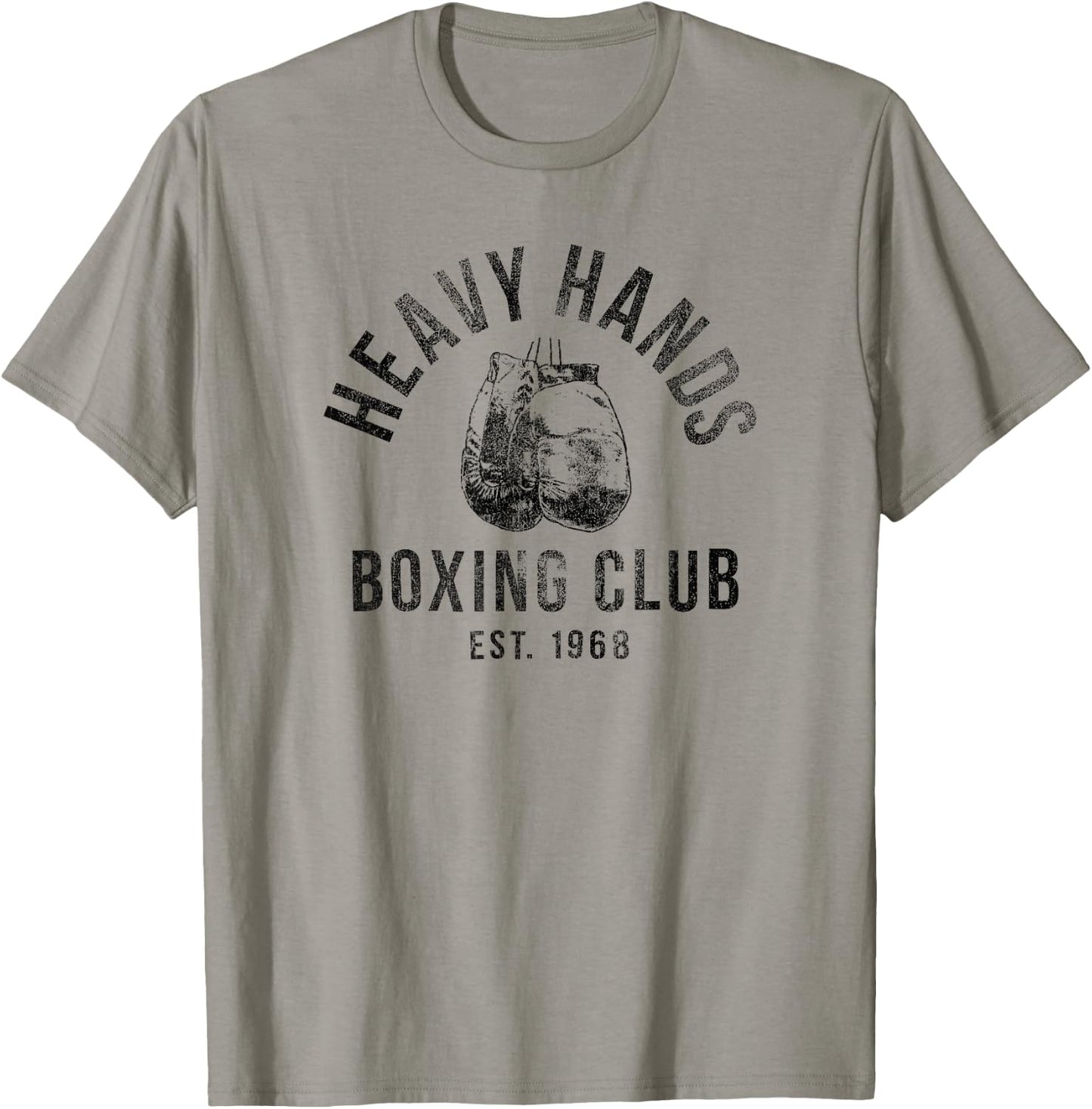 Trendy Heavy Hands Boxing Club Logo T-Shirt - T-Shirt | Sand