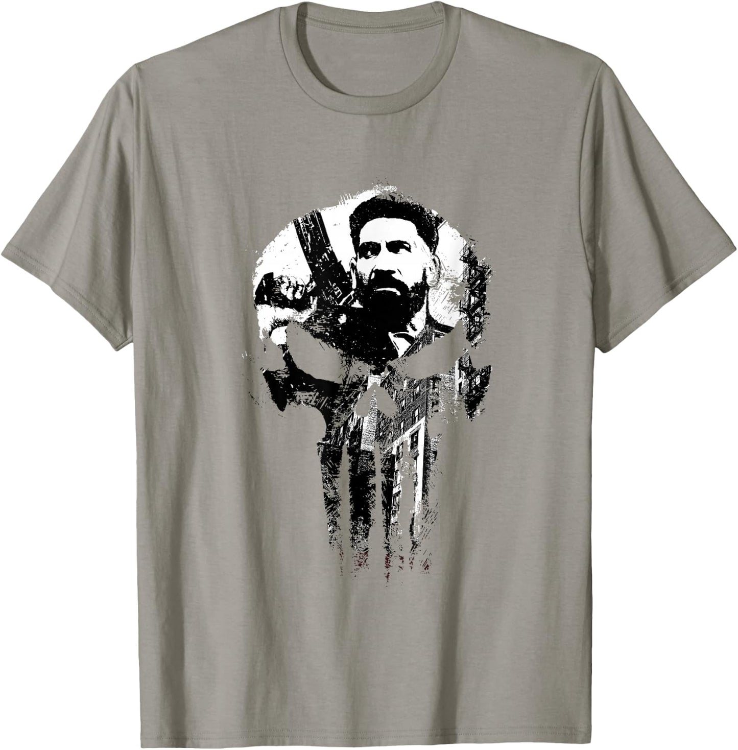 Marvel The Punisher: One Last Kill Frank Castle City Skull T-Shirt - T-Shirt | Sand