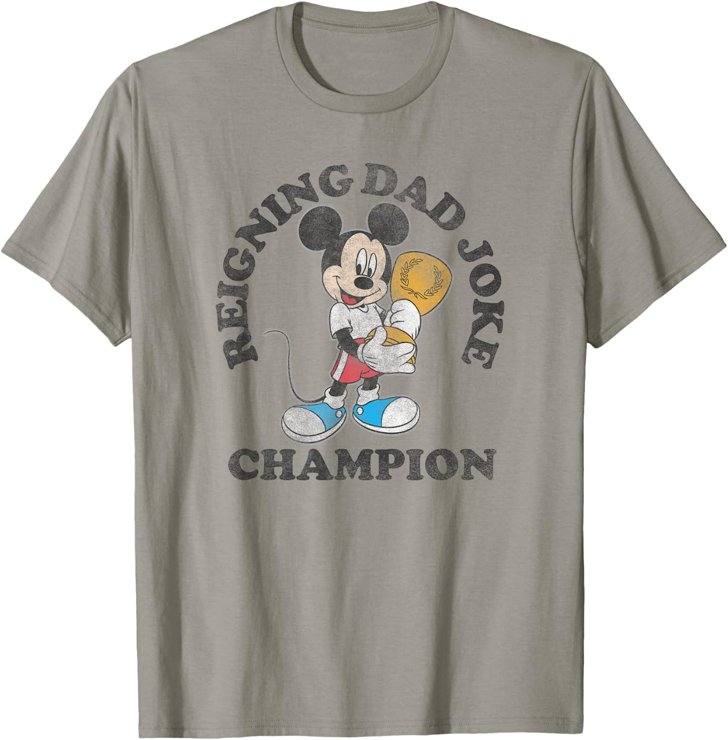 Disney Mickey Classic Father's Day Mickey Dad Joke Champion T-Shirt - T-Shirt | Sand