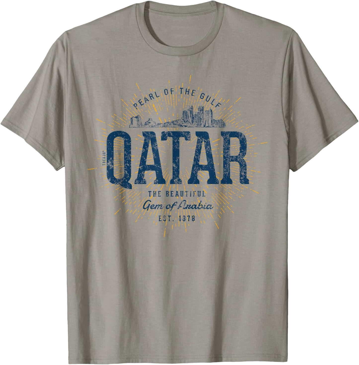 Retro Style Vintage Qatar T-Shirt - T-Shirt | Sand