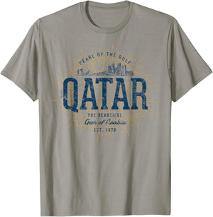 Retro Style Vintage Qatar T-Shirt - T-Shirt | Sand