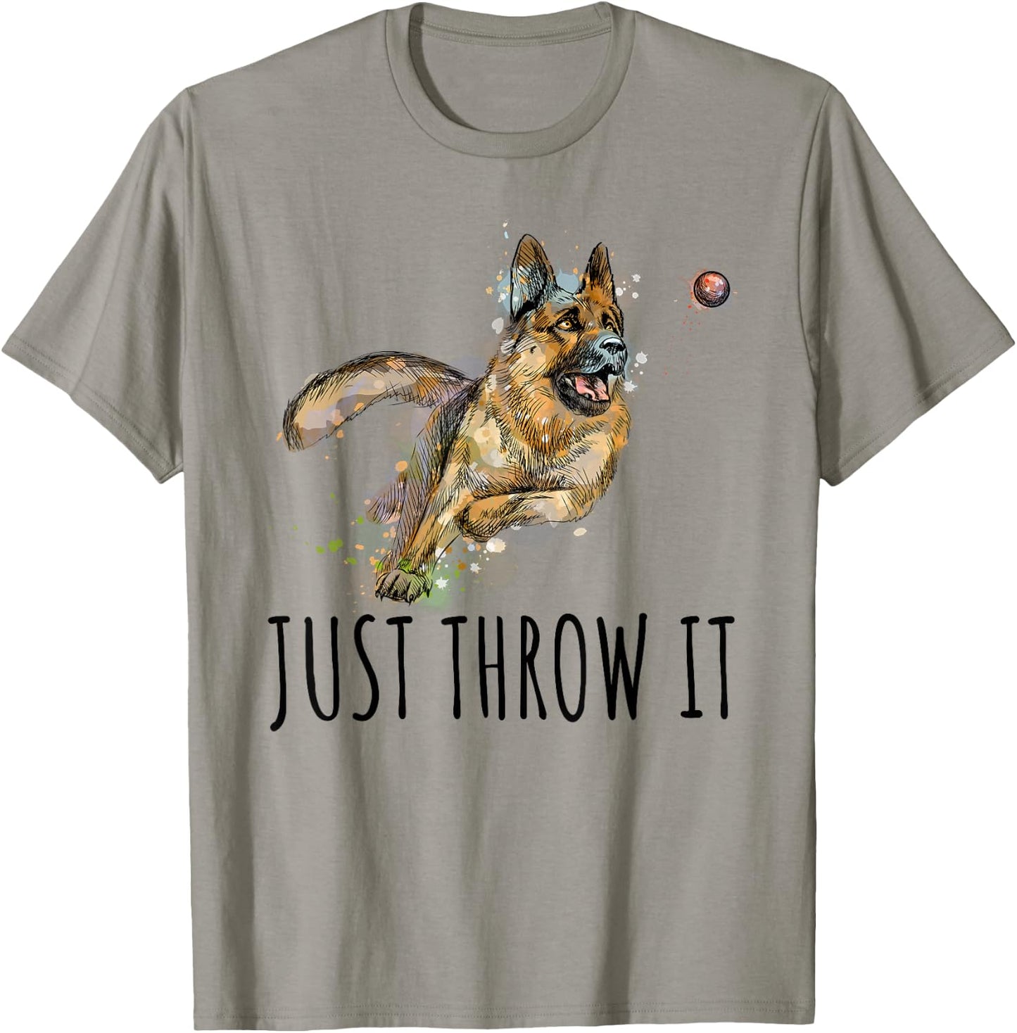Belgian Malinois Love Just Throw It Play Fetch Dog T-Shirt - T-Shirt | Sand