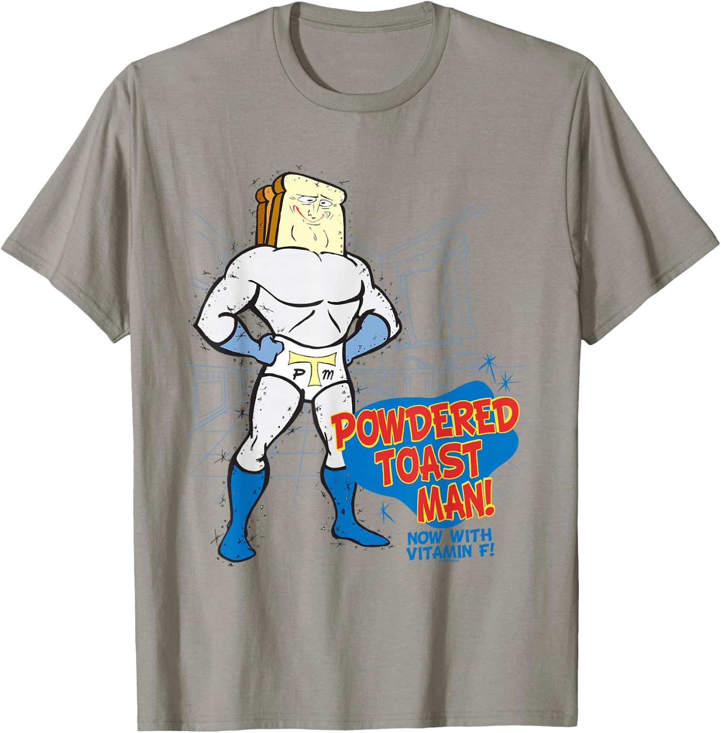 Ren and Stimpy Powdered Toast Man T-Shirt - T-Shirt | Sand