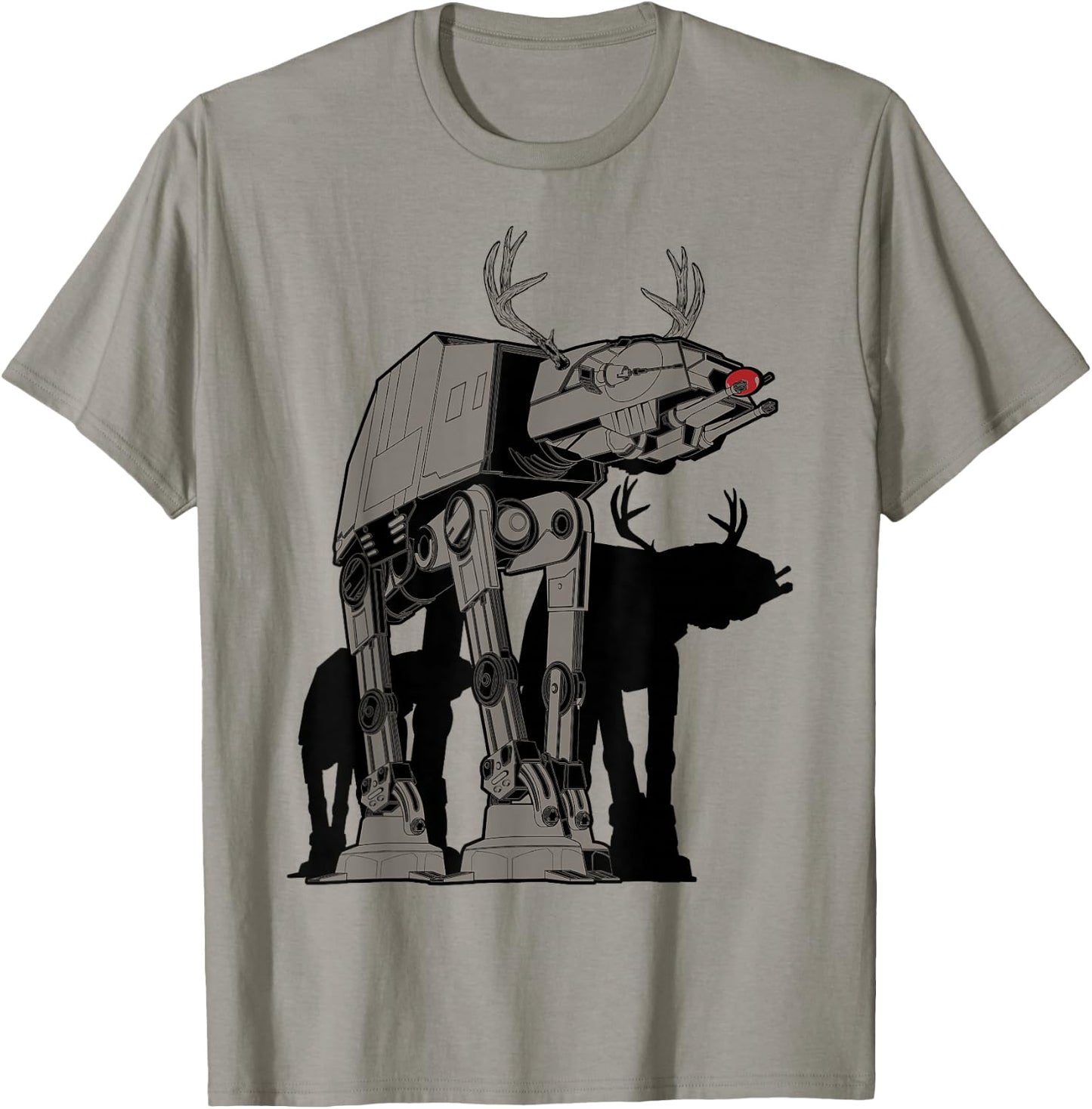 Star Wars Christmas ATAT Reindeer Graphic T-Shirt - T-Shirt | Sand