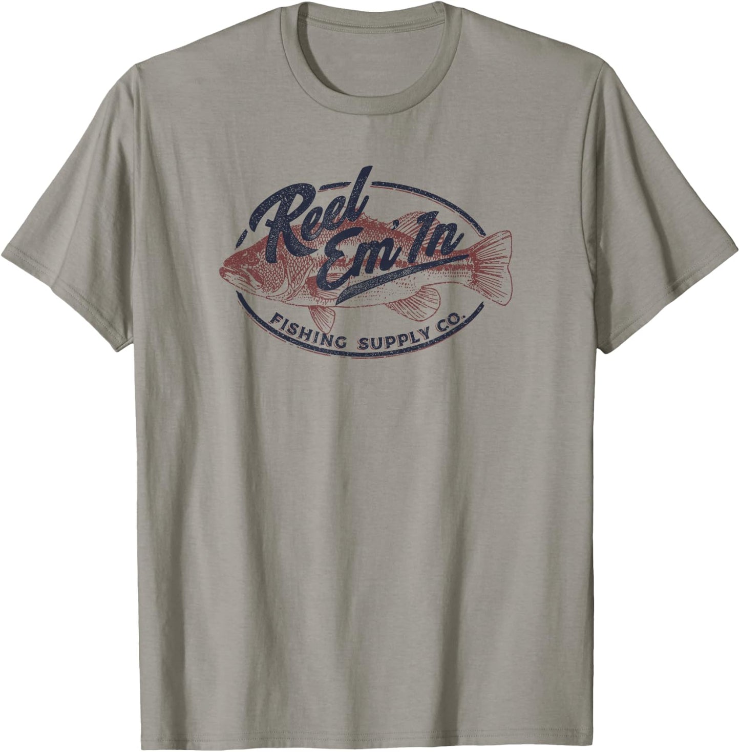 Trendy Reel Em' In Fishing Supply Co. Logo T-Shirt - T-Shirt | Sand