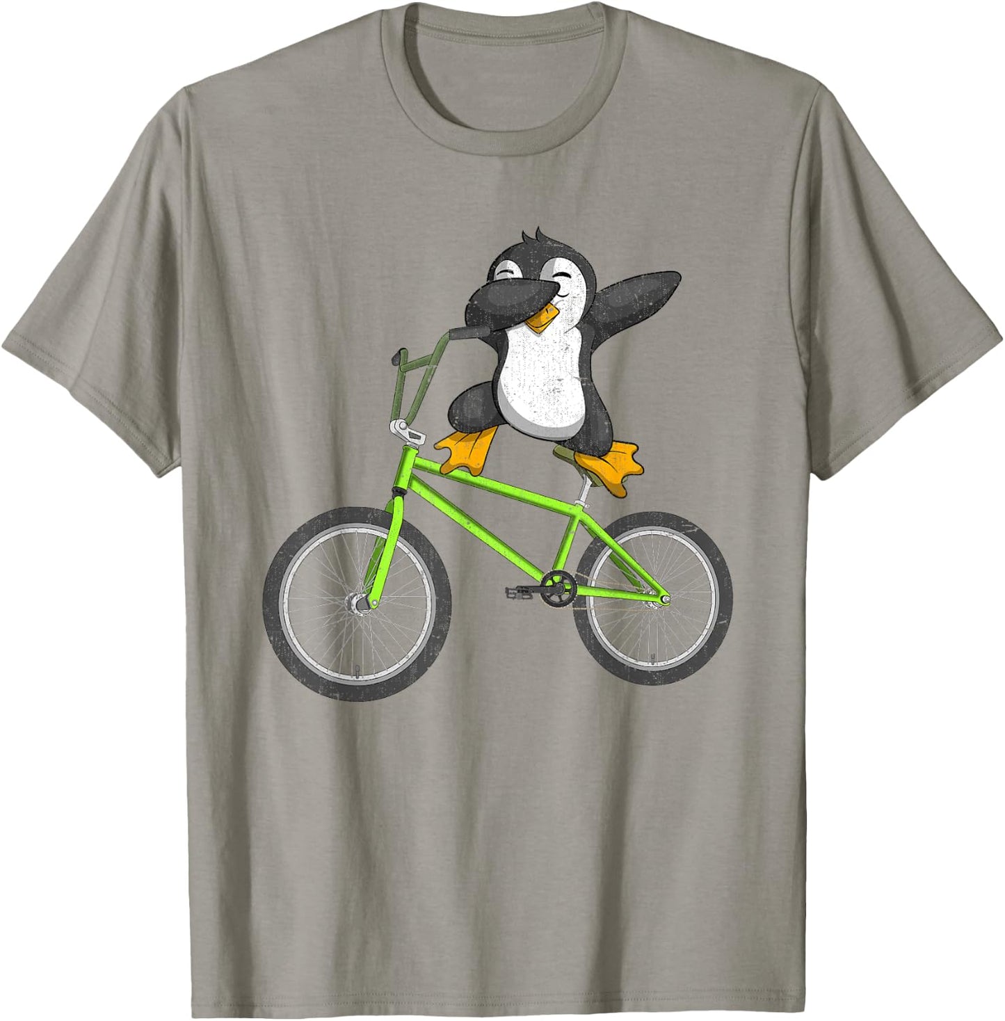 Cycling Antarctic Animal Lover Bike Cyclist Biker Penguin T-Shirt - T-Shirt | Sand