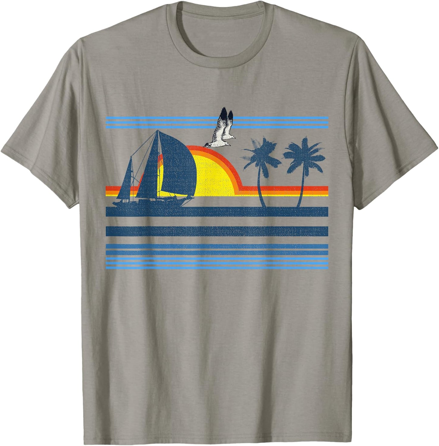 Retro Palm Tree Shirt - Tropical Beach Vintage Style 70s 80s T-Shirt - T-Shirt | Sand