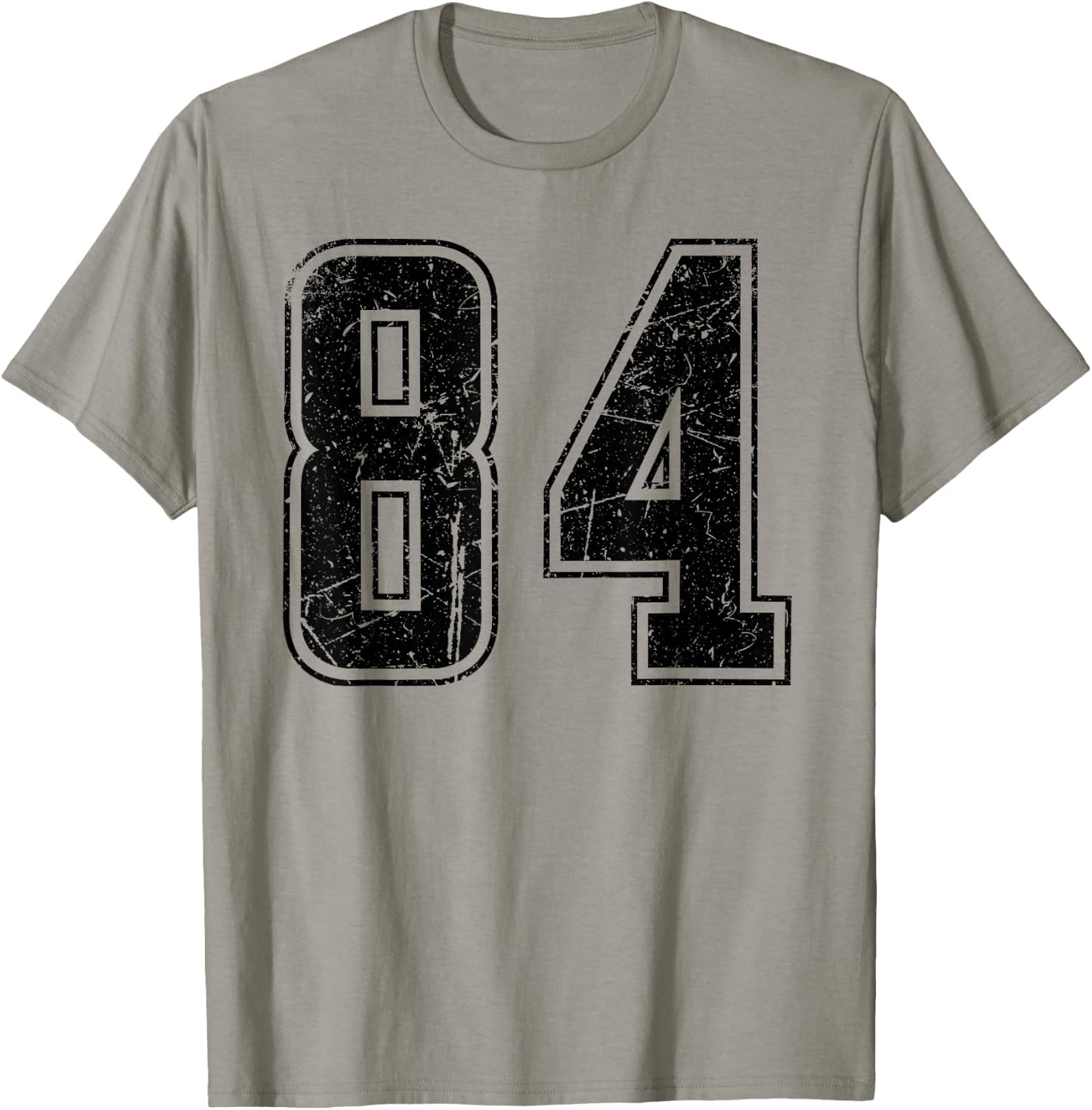 Number 84 Distressed Grunge Vintage Jersey Team Fan T-Shirt - T-Shirt | Sand