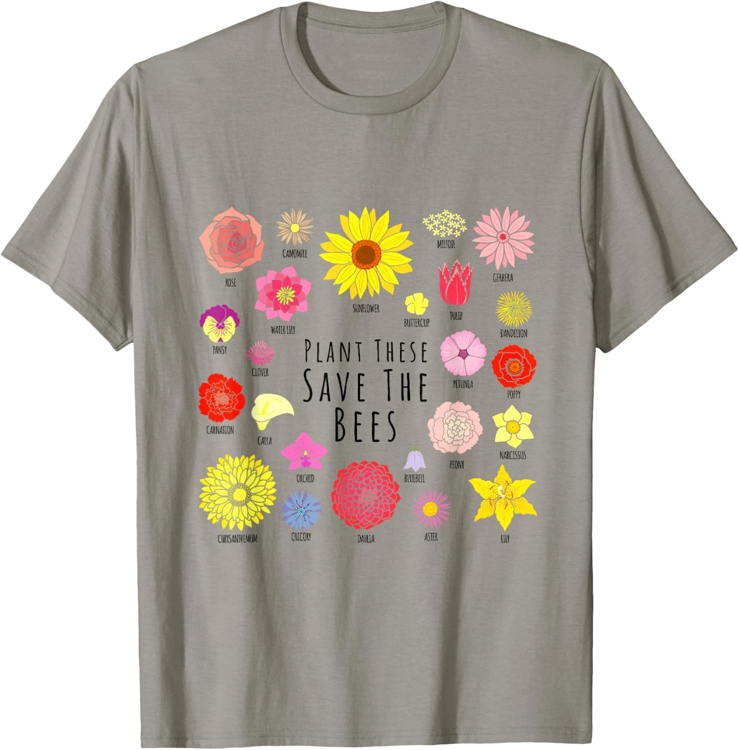 Plant These Save The Bees - Environment Nature Flower Power T-Shirt - T-Shirt | Sand