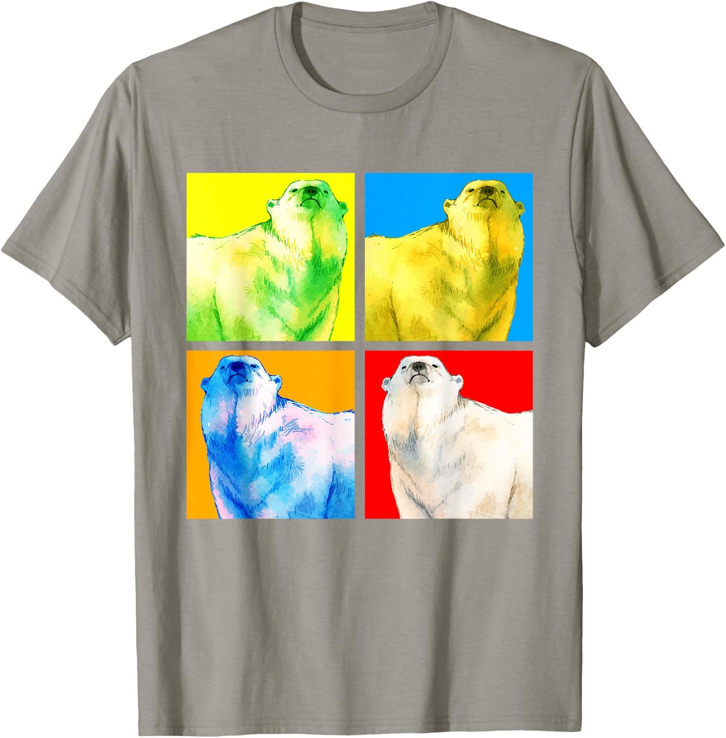 Arctic Animal Lover Pop Art Polar Bear T-Shirt - T-Shirt | Sand
