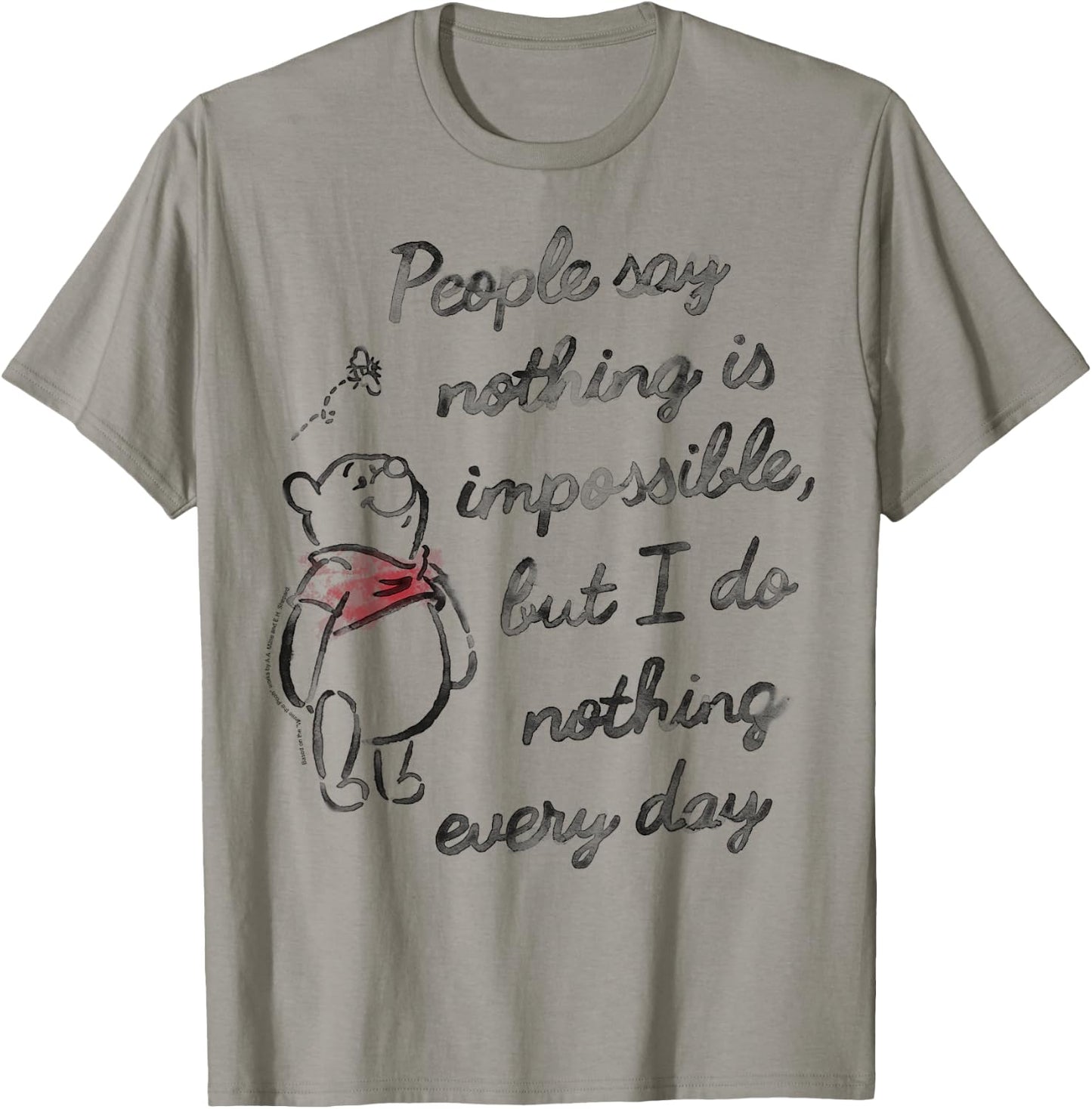 Disney Winnie The Pooh People Say Nothing Is Impossible T-Shirt - T-Shirt | Sand