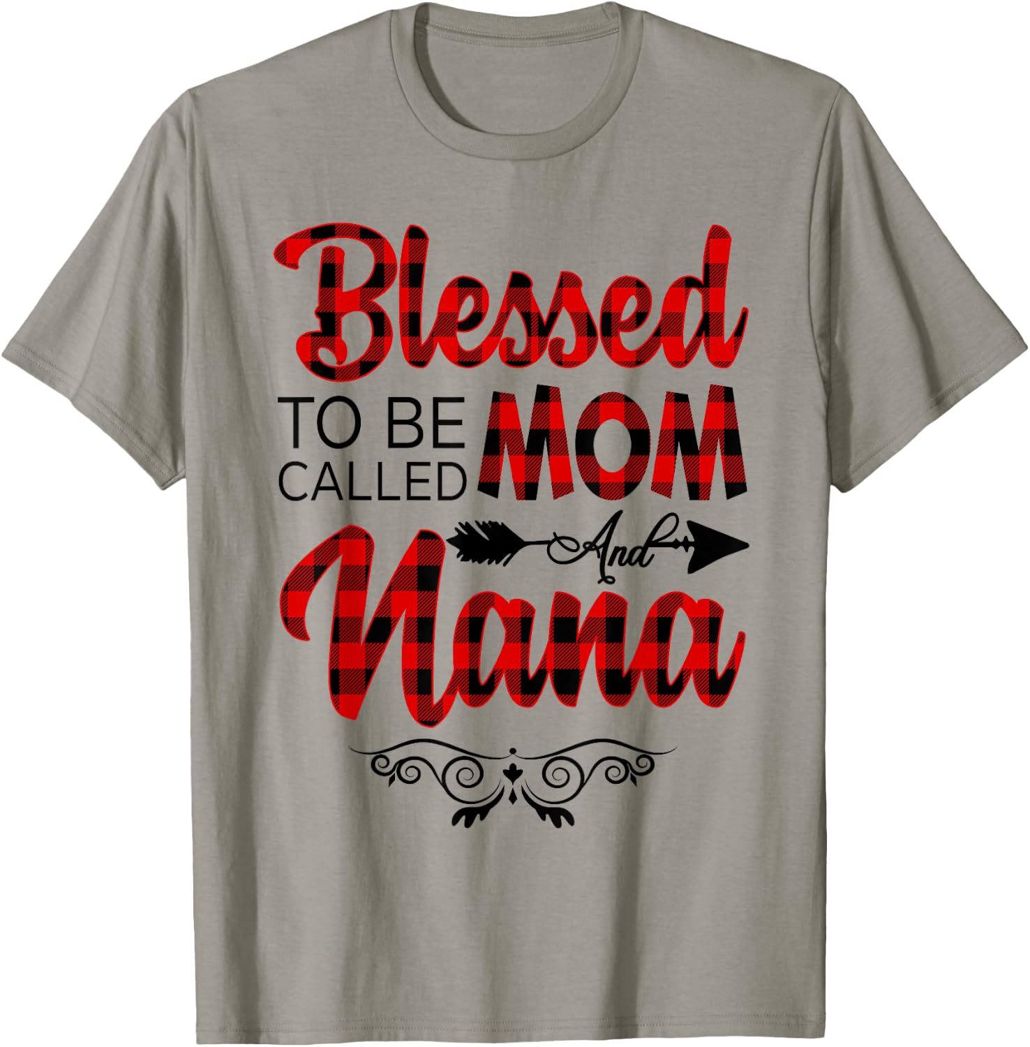 Blessed To Be Called Mom And Nana Shirt Floral Grandma Shirt T-Shirt - T-Shirt | Sand