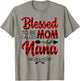 Blessed To Be Called Mom And Nana Shirt Floral Grandma Shirt T-Shirt - T-Shirt | Sand