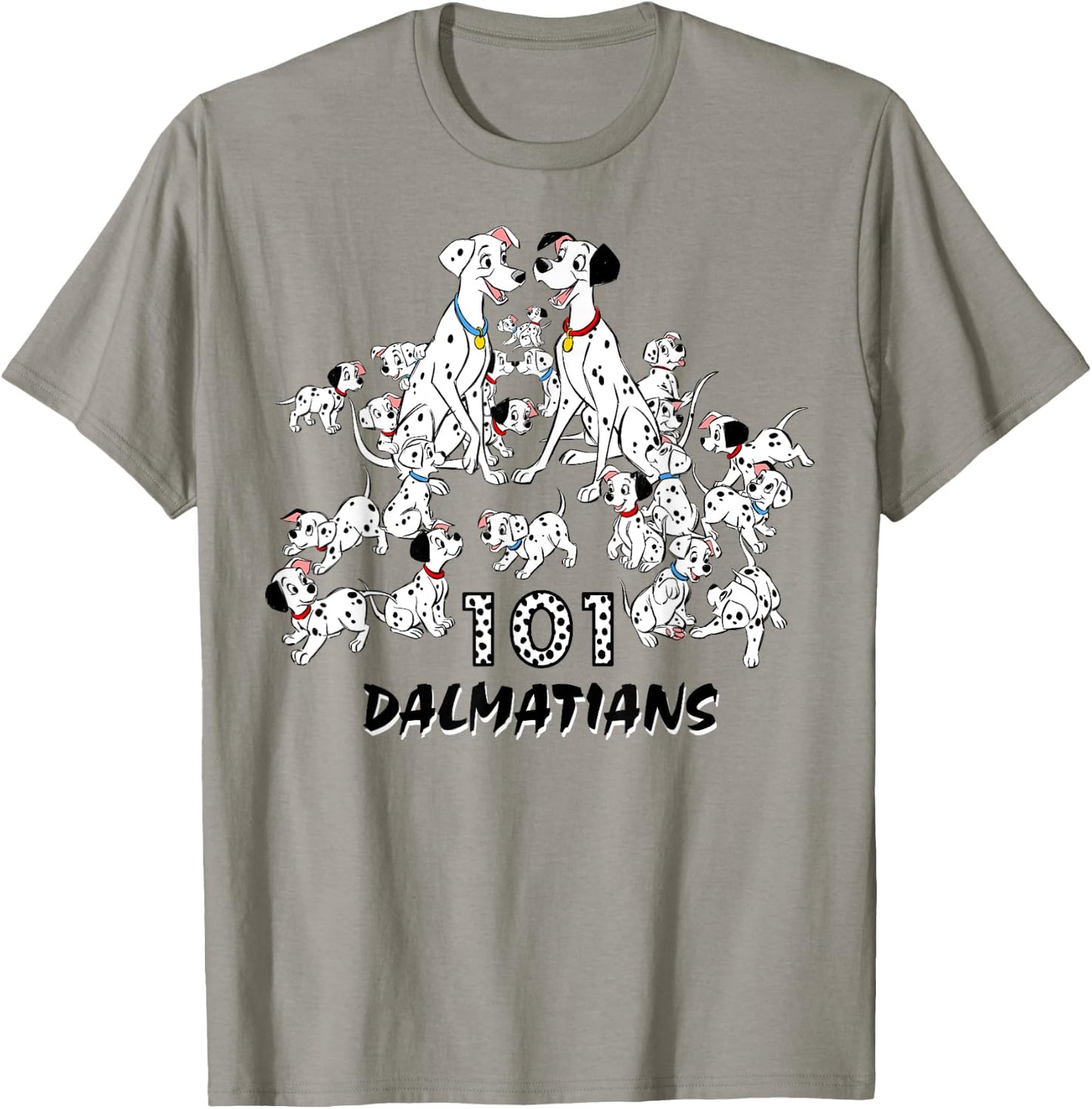 Disney 101 Dalmatians Group Shot Title Logo T-Shirt - T-Shirt | Sand