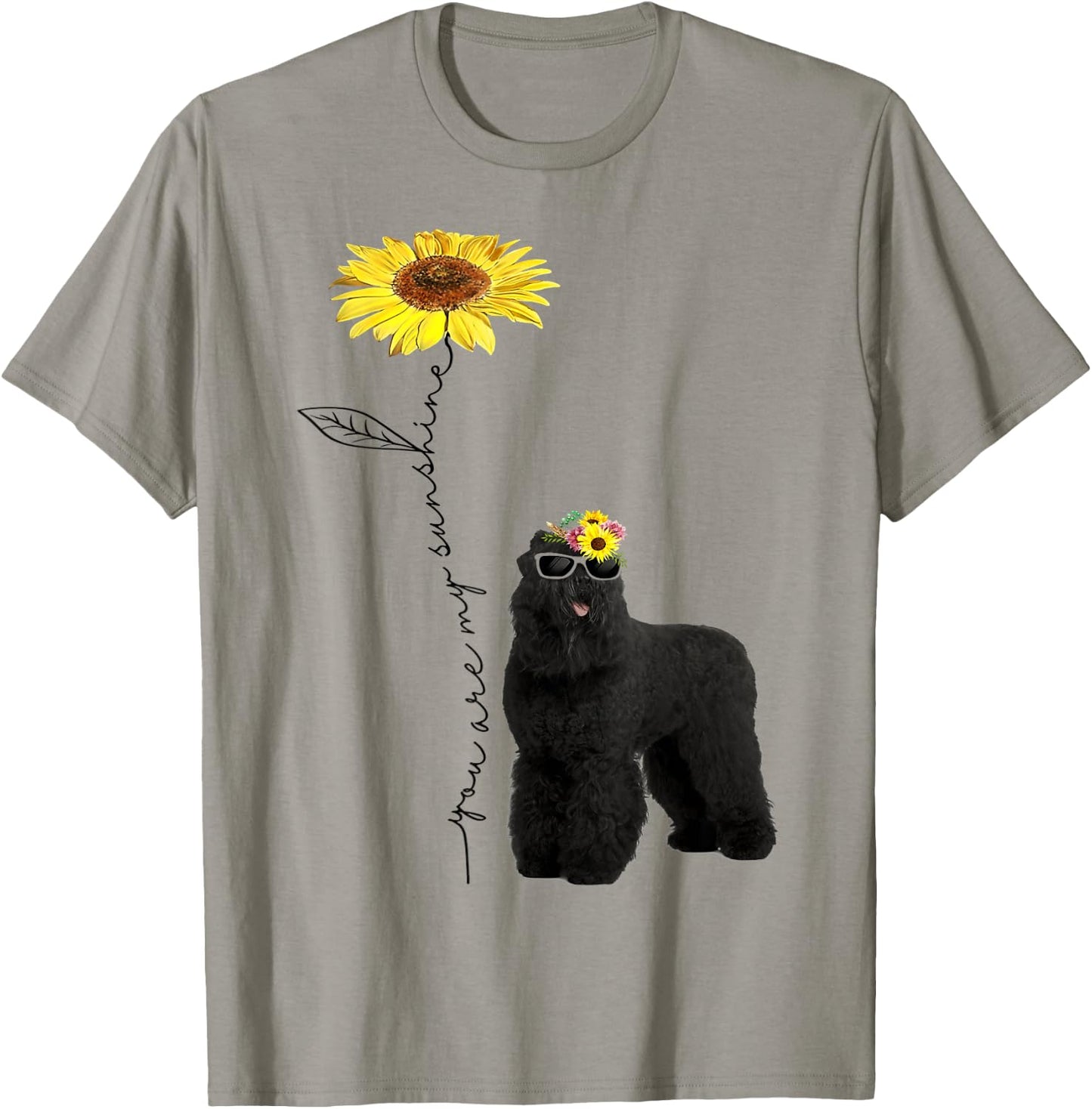 Black Russian Terrier, my friends, my sunshine T-Shirt - T-Shirt | Sand