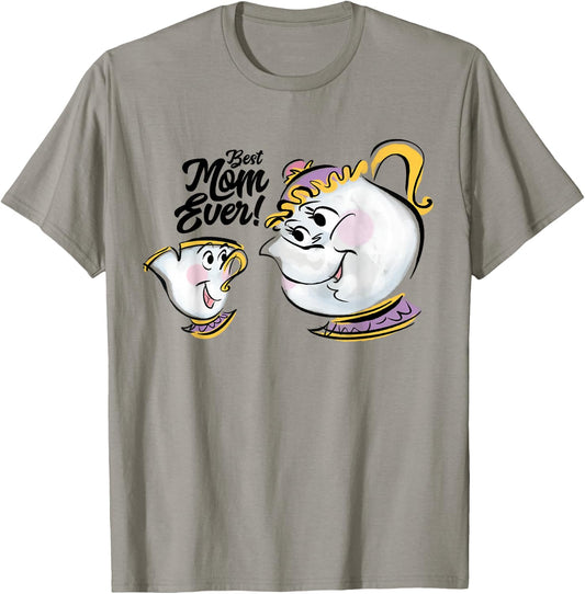 Disney Beauty and the Beast Chip Mrs. Potts Best Mom Ever T-Shirt - T-Shirt | Sand