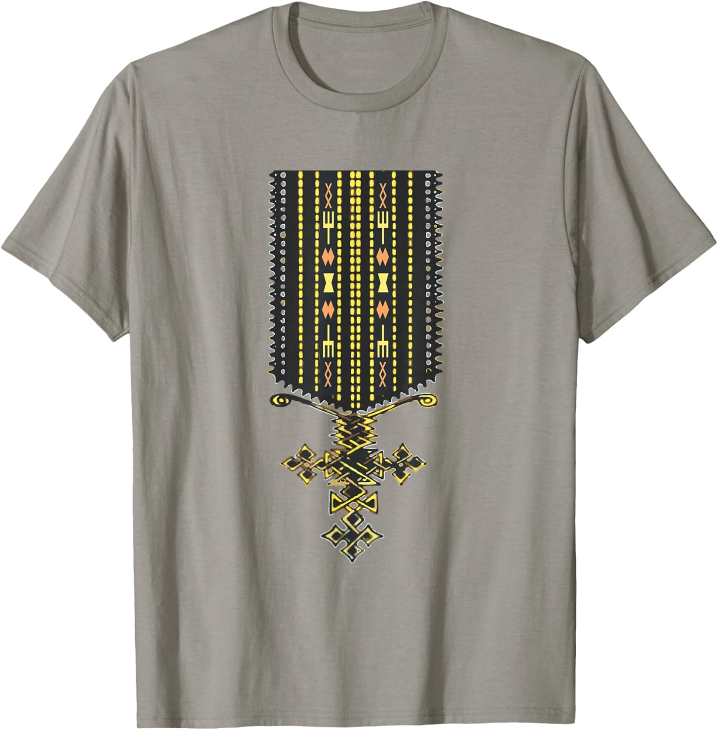 Äthiopische Mode Eritreische Mode Ethiopian Eritrean Traditional T-Shirt - T-Shirt | Sand