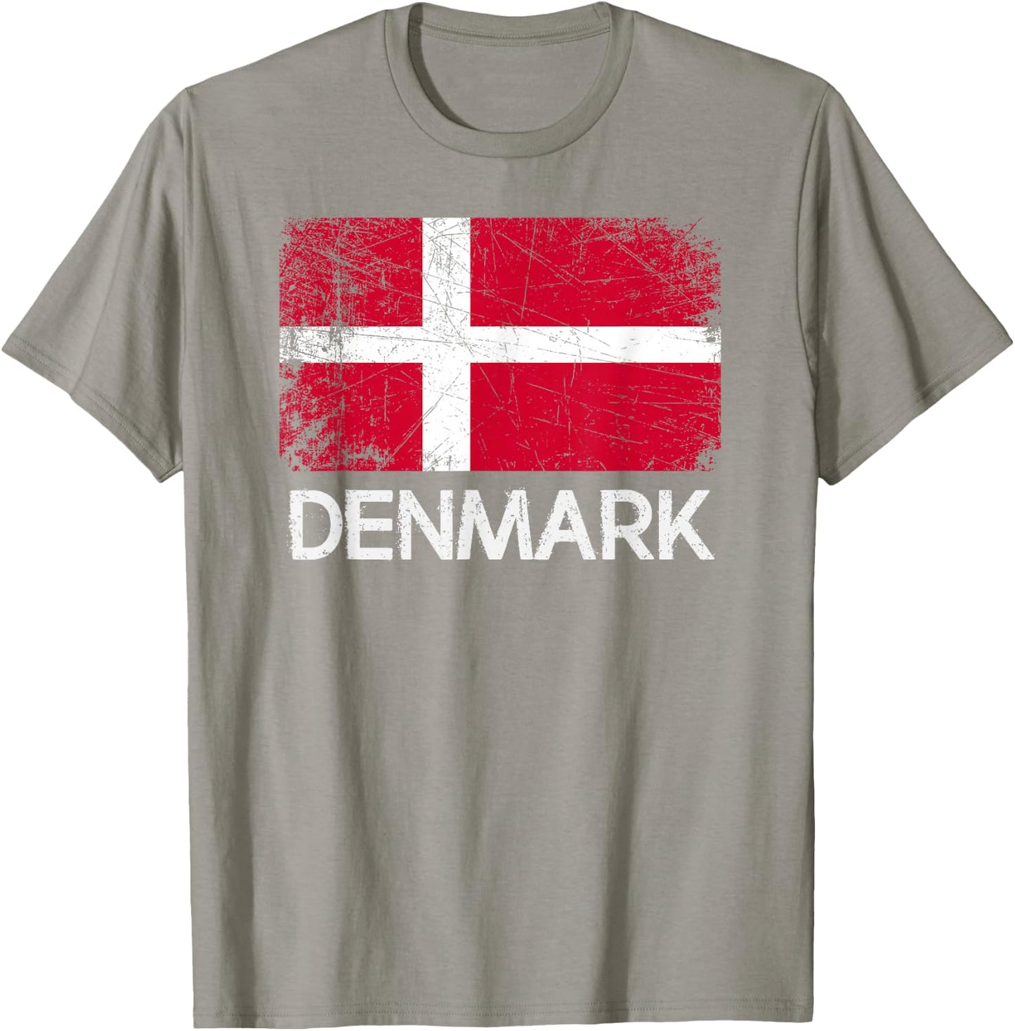 Danish Flag | Vintage Made In Denmark Gift T-Shirt - T-Shirt | Sand