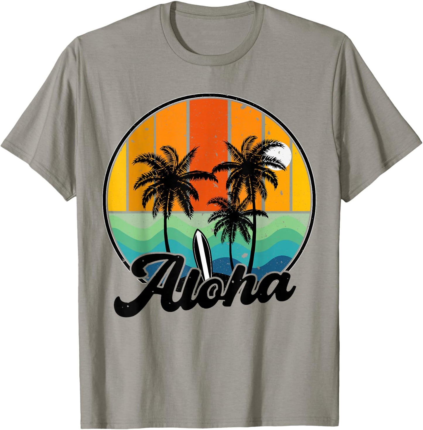 Aloha Hawaiian Palm Tree Beach Surf Kids Men Women T-Shirt - T-Shirt | Sand