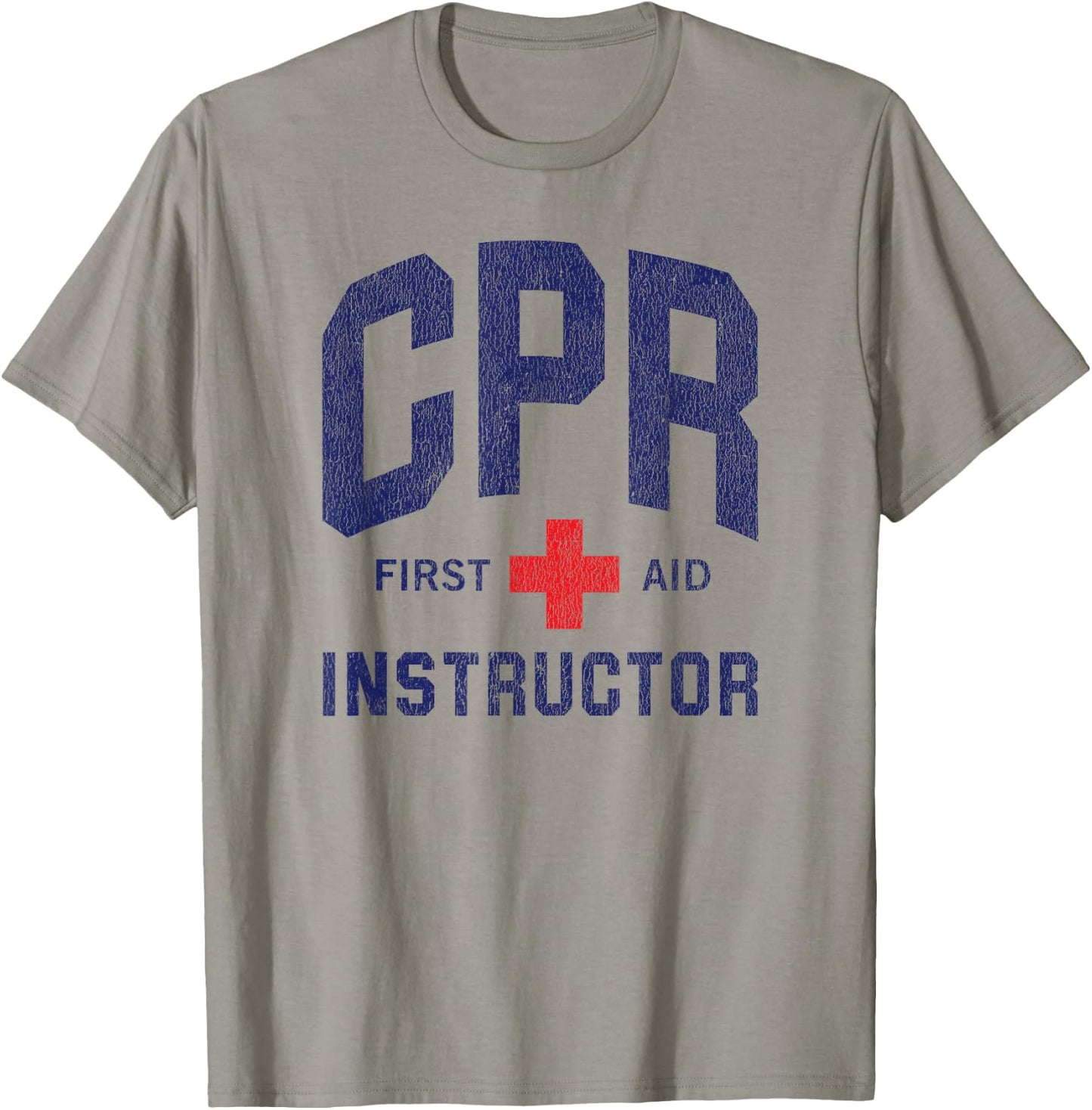 CPR First Aid AED Instructor T-Shirt - T-Shirt | Sand
