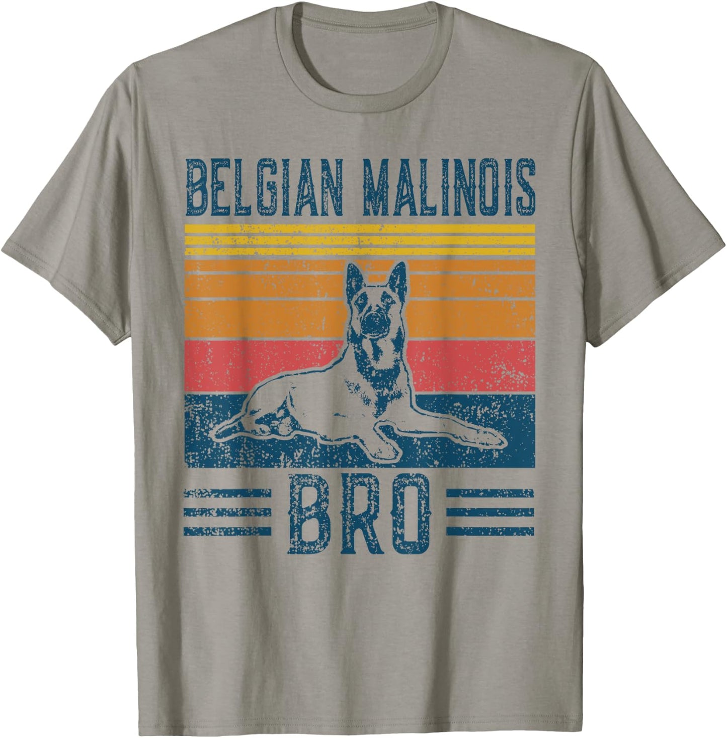 Dog Belgian Malinois Bro - Vintage Belgian Malinois Bro Men Women Kids T-Shirt - T-Shirt | Sand
