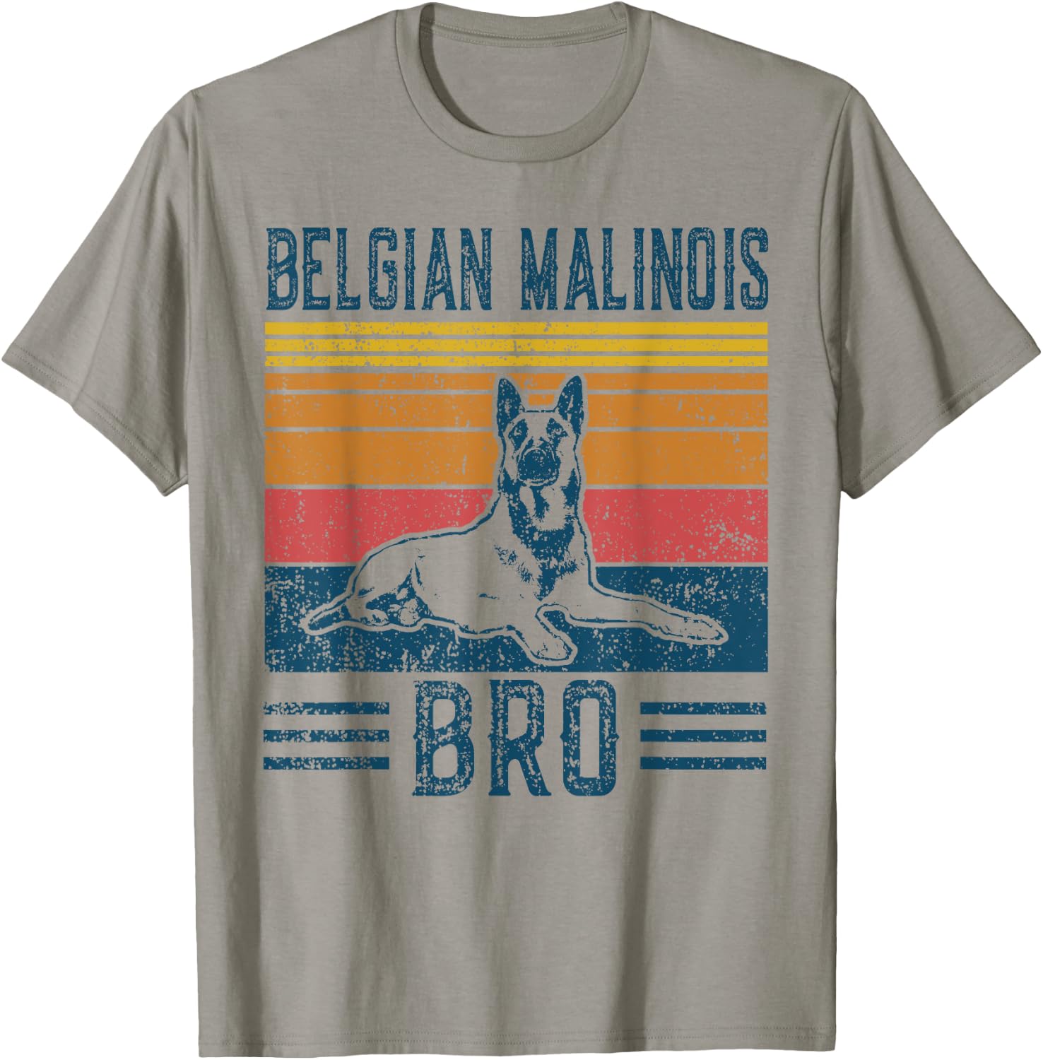 Dog Belgian Malinois Bro - Vintage Belgian Malinois Bro Men Women Kids T-Shirt - T-Shirt | Sand