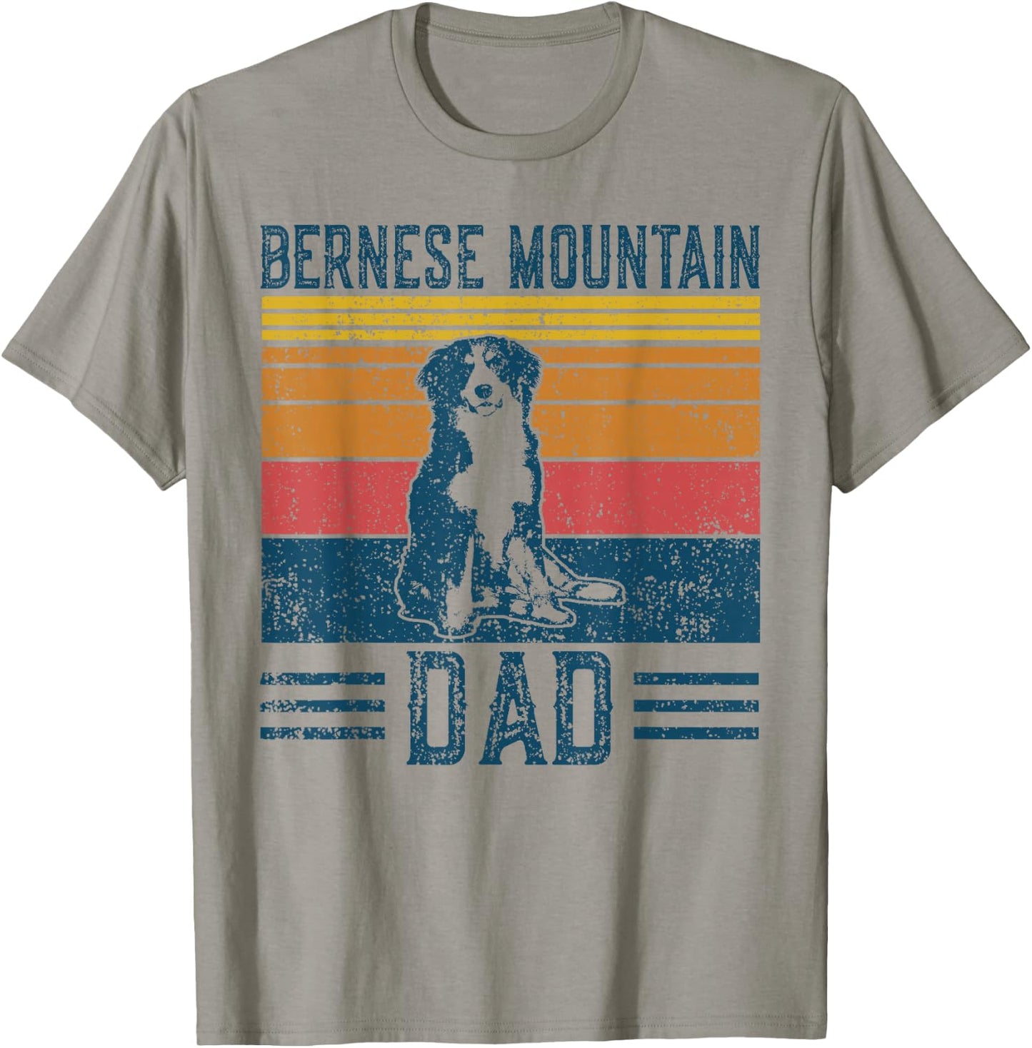 Dog Berner Dad - Vintage Bernese Mountain Dad T-Shirt - T-Shirt | Sand