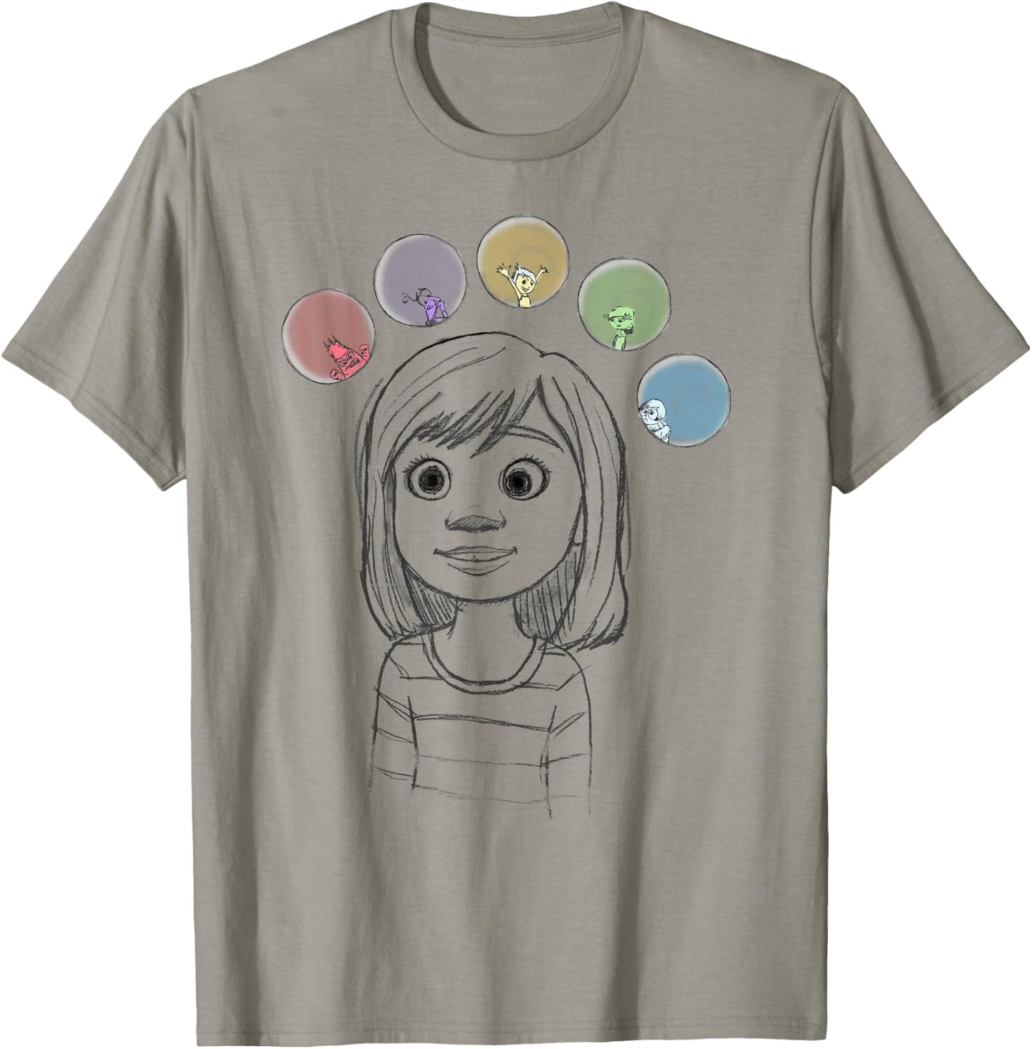 Disney Pixar Inside Out Riley Many Emotions Bubbles T-Shirt - T-Shirt | Sand