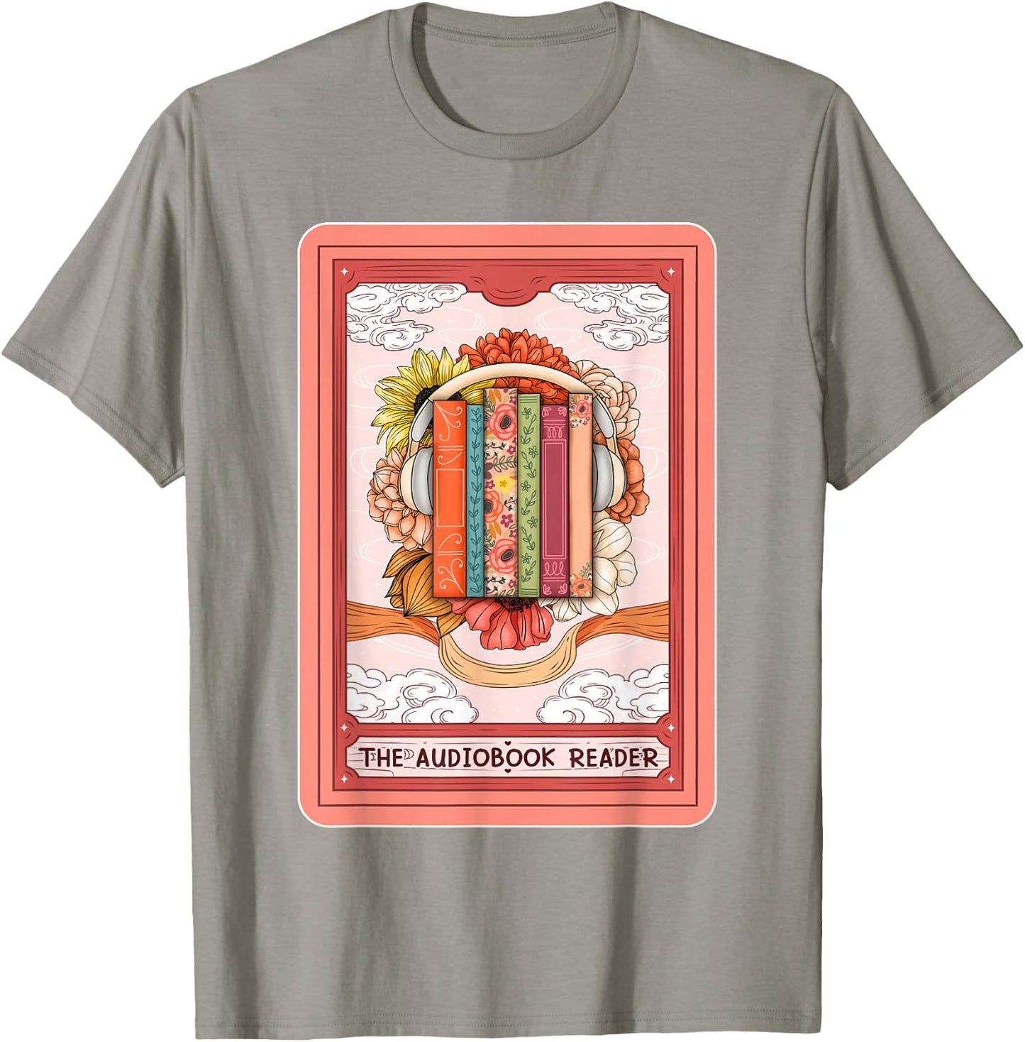 Audiobook Lover Bookish The Audiobook Reader Tarot Card T-Shirt - T-Shirt | Sand