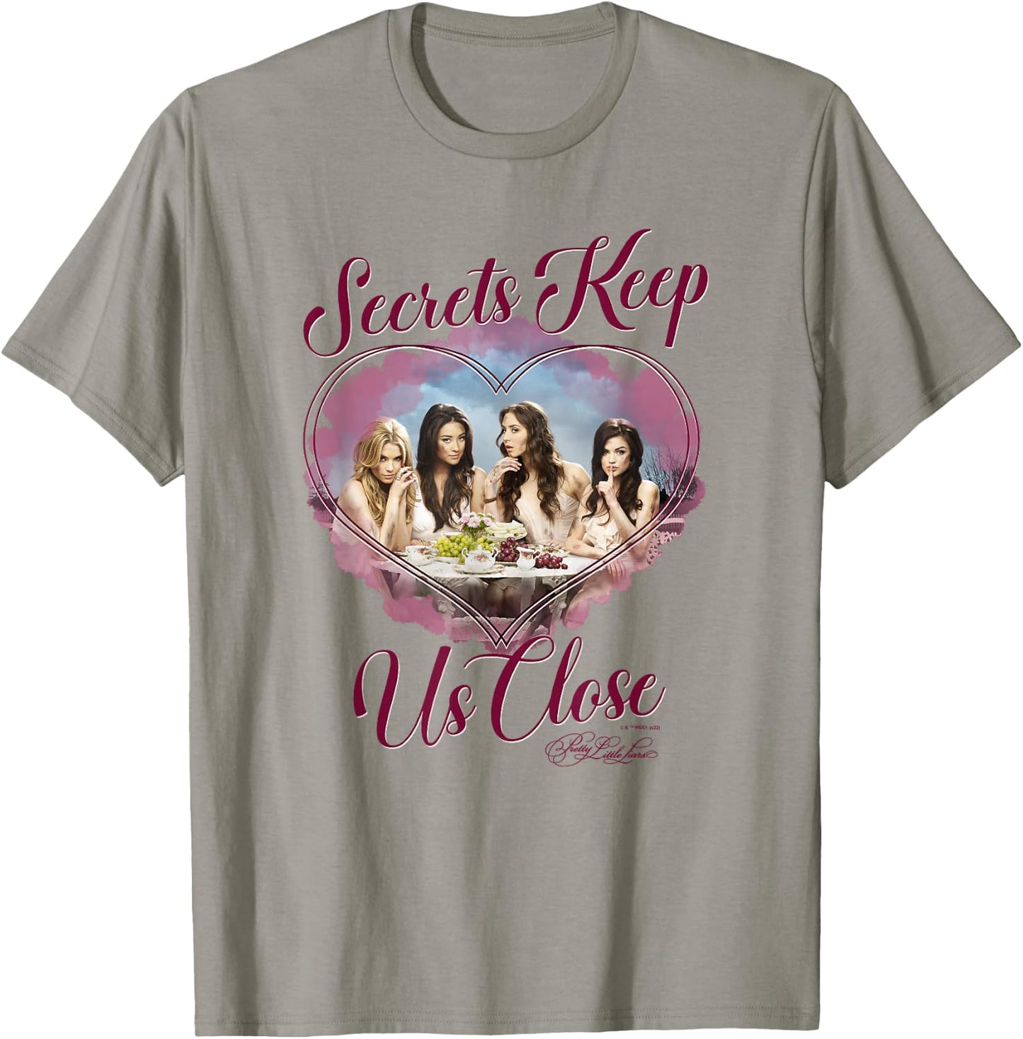 Pretty Little Liars Group Secrets Valentine's Day Heart T-Shirt - T-Shirt | Sand