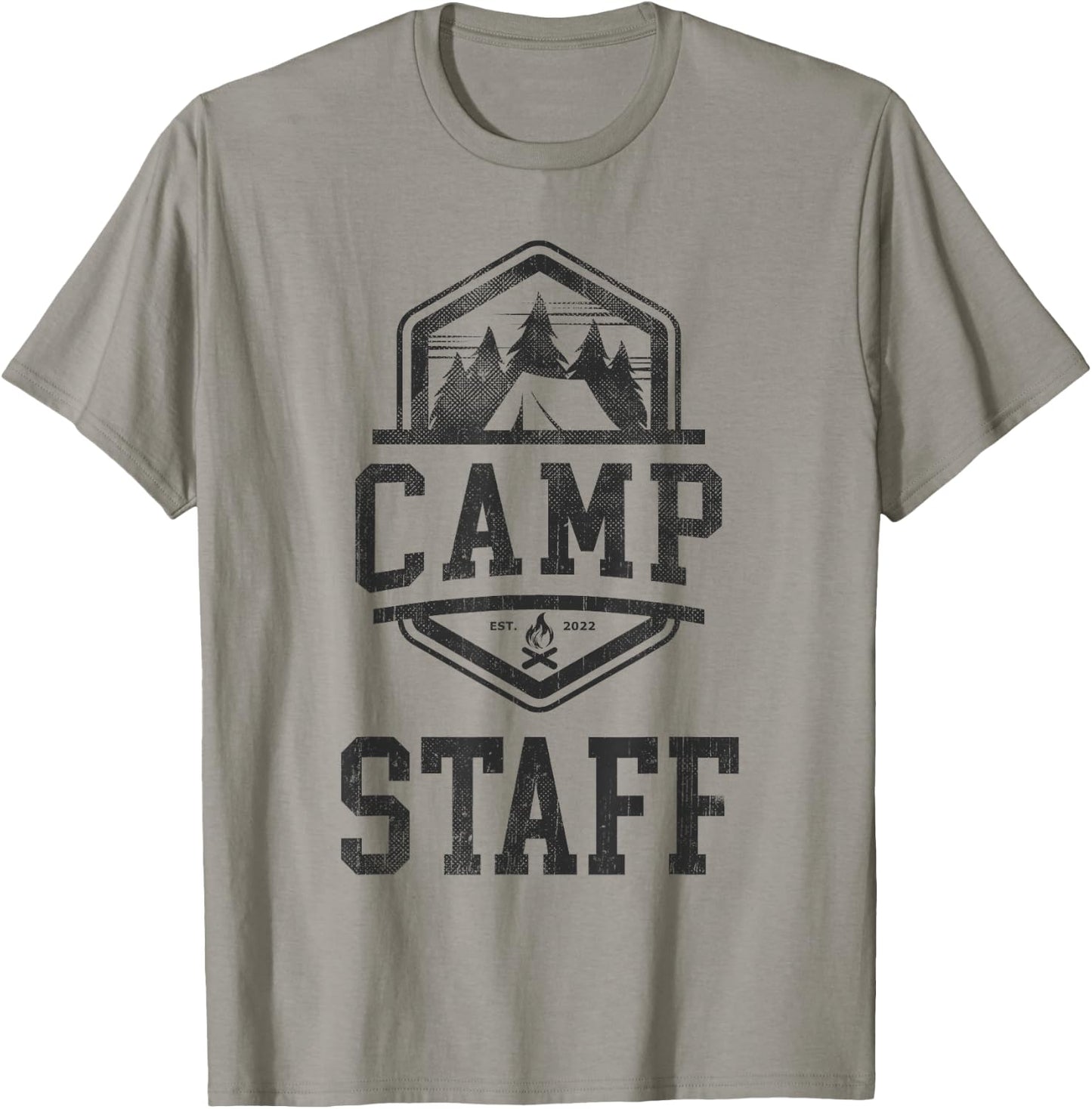Vintage CAMP STAFF Crew Summer Counselor Campground Director T-Shirt - T-Shirt | Sand