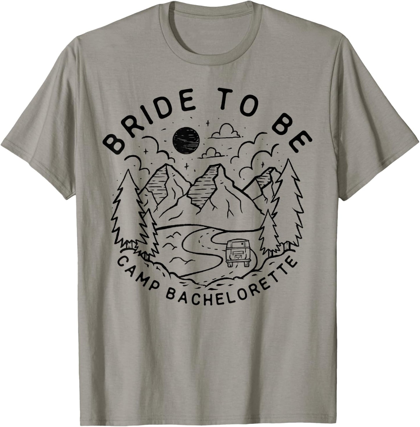 Vintage Bride To Be Camp Bachelorette Party Matching Gift T-Shirt - T-Shirt | Sand