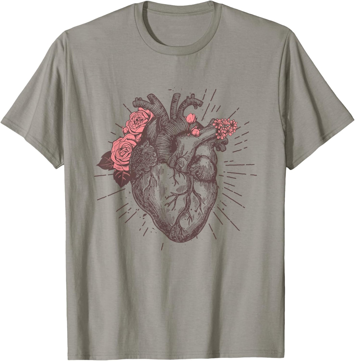 Women's Anatomical Heart Human Heart Anatomy Shirt Girls T-Shirt - T-Shirt | Sand