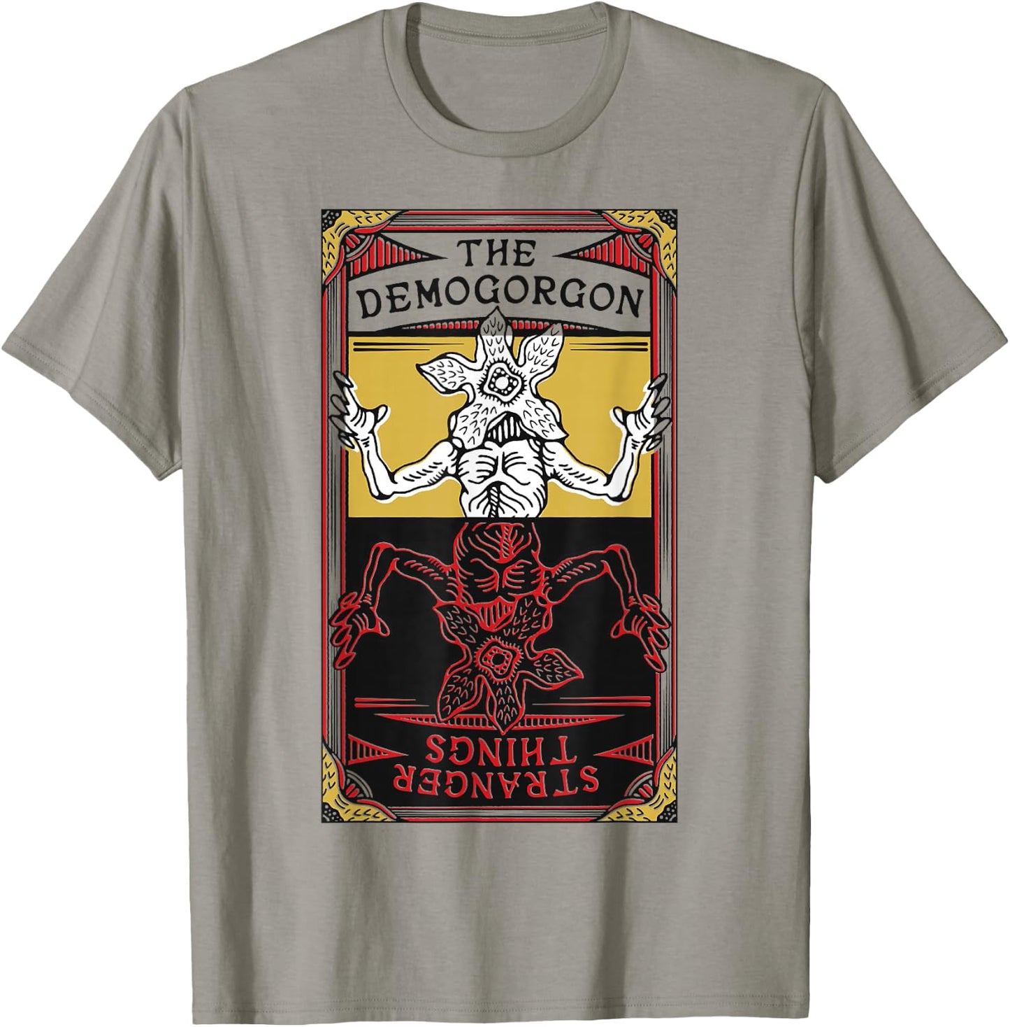 Stranger Things 4 Demogorgon Upside Down Tarot T-Shirt - T-Shirt | Sand