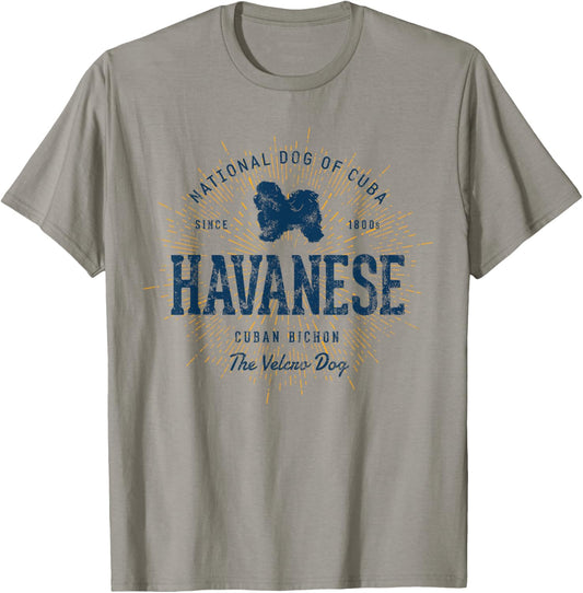 Retro Vintage Havanese T-Shirt - T-Shirt | Sand