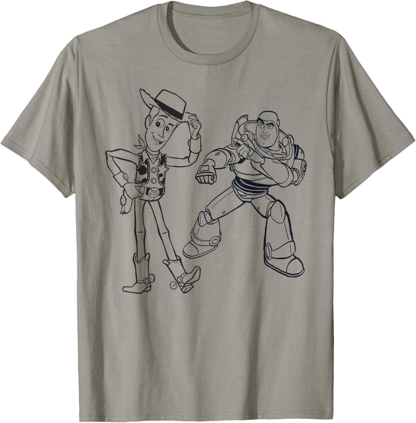 Disney PIXAR Toy Story Woody & Buzz Lightyear Sketch Book T-Shirt - T-Shirt | Sand
