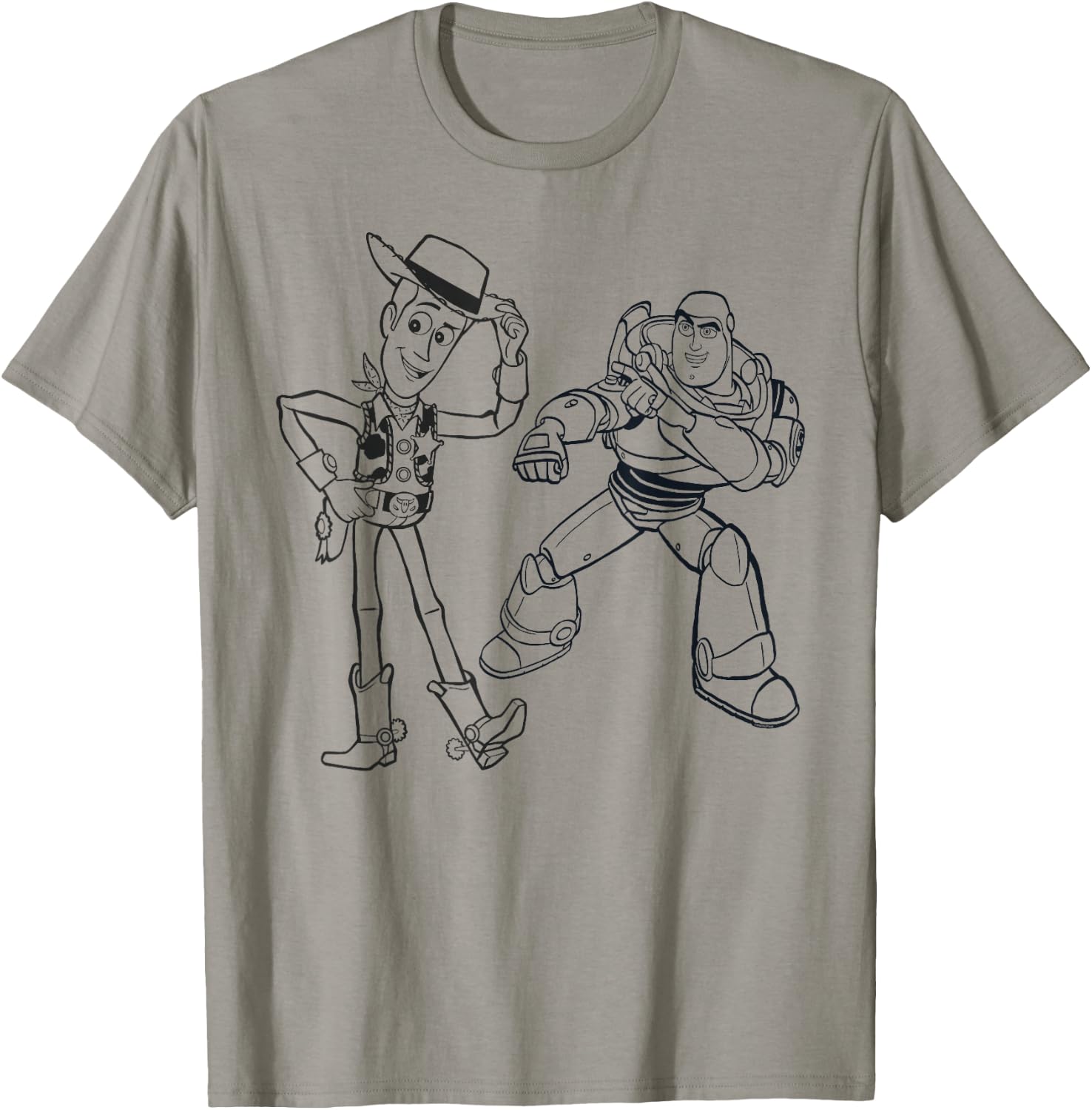 Disney PIXAR Toy Story Woody & Buzz Lightyear Sketch Book T-Shirt - T-Shirt | Sand