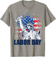 Funny Statue Of Liberty USA Flag Labor Day Patriotic Union T-Shirt - T-Shirt | Sand