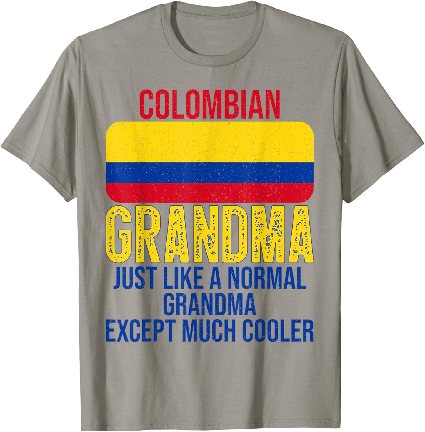 Vintage Colombian Grandma Colombia Flag for Mother's Day T-Shirt - T-Shirt | Sand