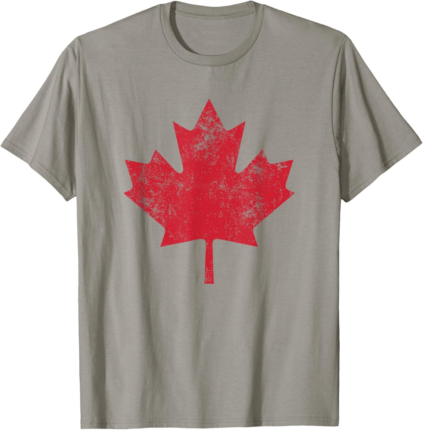 Canada Shirt Women Men Distressed Red Maple Leaf Canada Day T-Shirt - T-Shirt | Sand