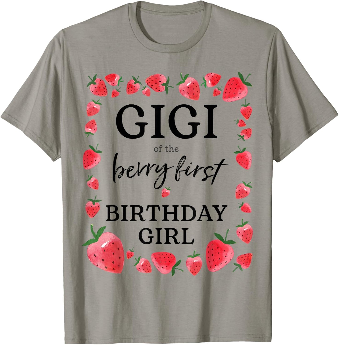 Gigi of The Berry First Birthday Girl Sweet One Strawberry T-Shirt - T-Shirt | Sand
