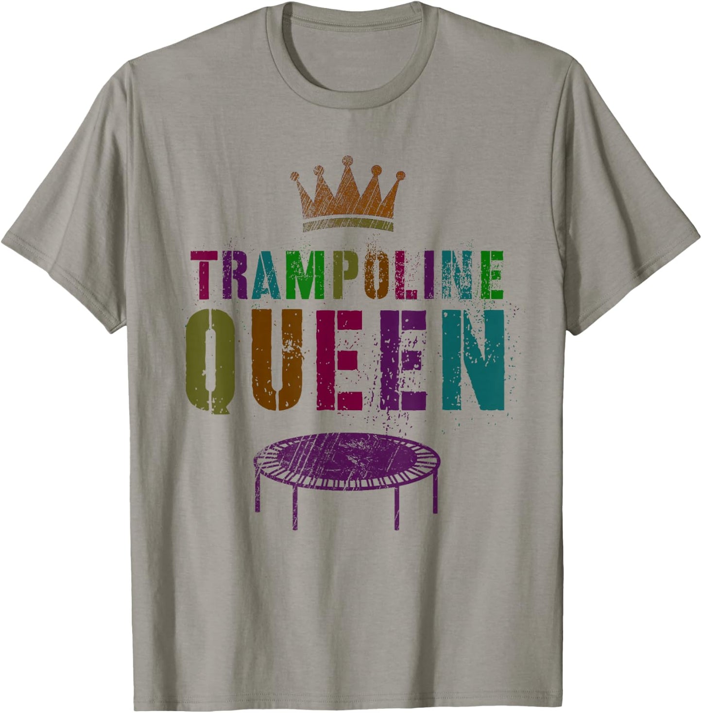 Gymnastics Girls Team TRAMPOLINE QUEEN Gymnast Squad Ladies T-Shirt - T-Shirt | Sand