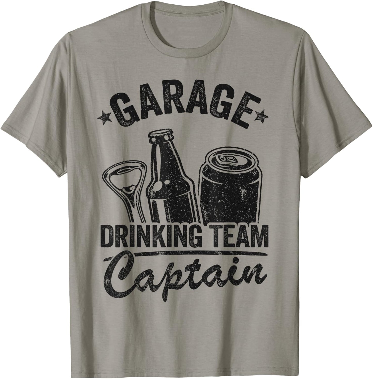 Funny Beer Garage Drinker Garage Drinking Team Captain T-Shirt - T-Shirt | Sand